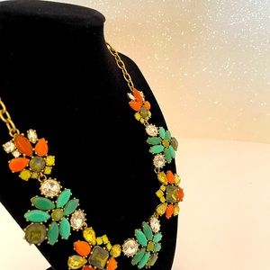 Floral bib necklace